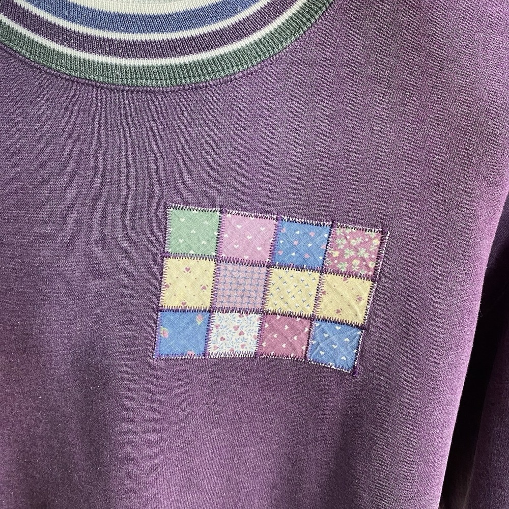 Vintage Jerzees Super Sweat Sweatshirt Purple Crewneck Size M USA - Picture 5 of 16
